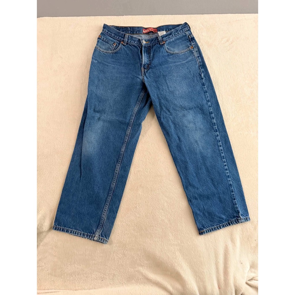 Levi's Boys 14 Husky Blue Jeans 550 Relaxed Fit Medium Wash Denim 33x28